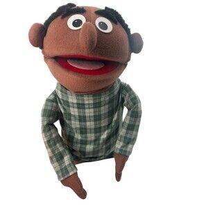 Puppet Productions Half Body Hand Old Man Dad Puppet Green Shirt Fast Shipping